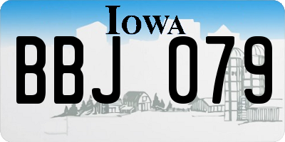 IA license plate BBJ079