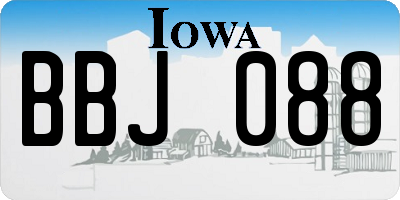 IA license plate BBJ088