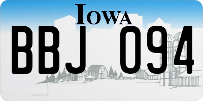 IA license plate BBJ094