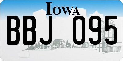 IA license plate BBJ095