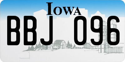IA license plate BBJ096