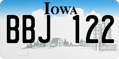 IA license plate BBJ122