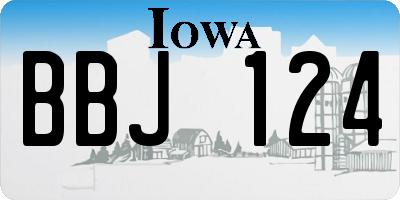 IA license plate BBJ124