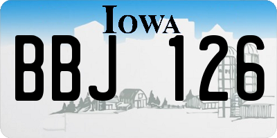IA license plate BBJ126