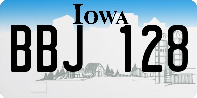 IA license plate BBJ128