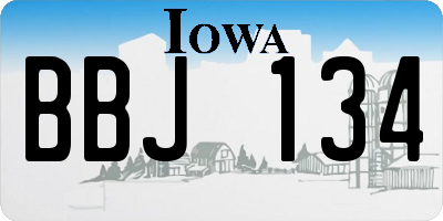 IA license plate BBJ134