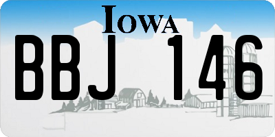 IA license plate BBJ146