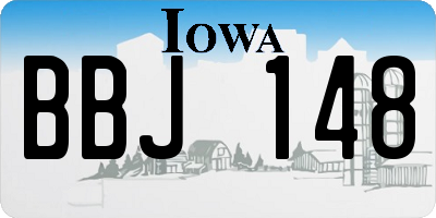 IA license plate BBJ148