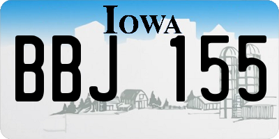 IA license plate BBJ155