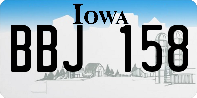 IA license plate BBJ158