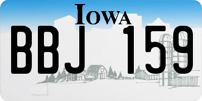 IA license plate BBJ159
