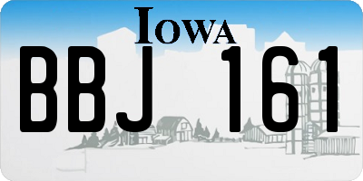 IA license plate BBJ161
