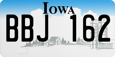 IA license plate BBJ162