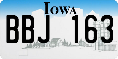 IA license plate BBJ163