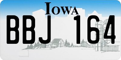 IA license plate BBJ164