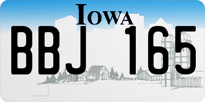 IA license plate BBJ165