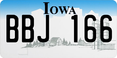 IA license plate BBJ166