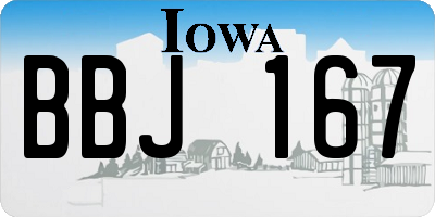 IA license plate BBJ167