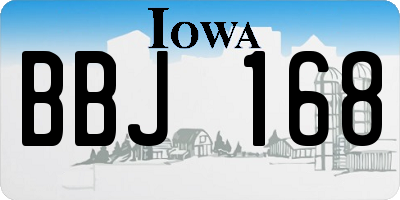 IA license plate BBJ168