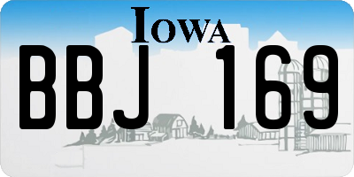 IA license plate BBJ169