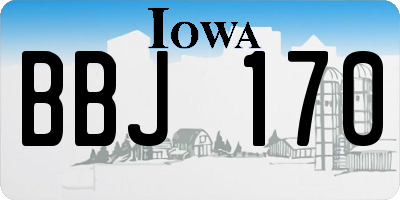 IA license plate BBJ170