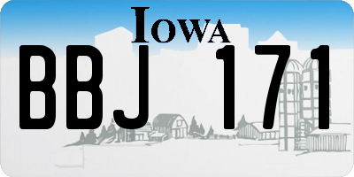 IA license plate BBJ171