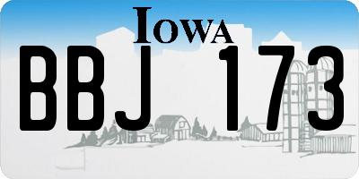 IA license plate BBJ173