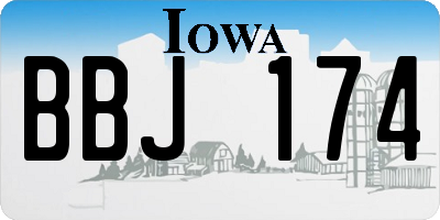 IA license plate BBJ174