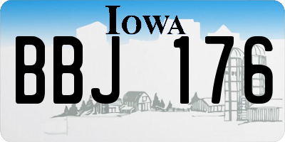 IA license plate BBJ176