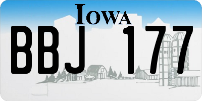 IA license plate BBJ177