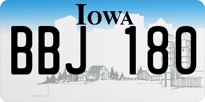 IA license plate BBJ180