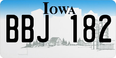 IA license plate BBJ182