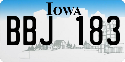 IA license plate BBJ183