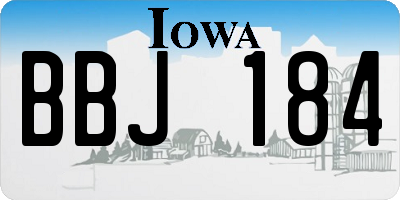 IA license plate BBJ184