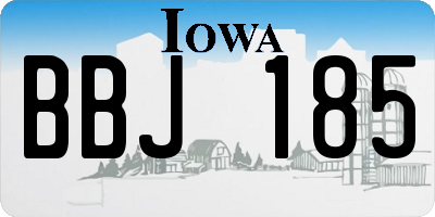 IA license plate BBJ185