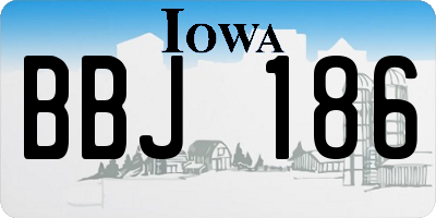 IA license plate BBJ186