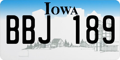 IA license plate BBJ189