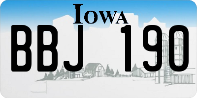 IA license plate BBJ190