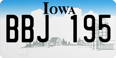 IA license plate BBJ195
