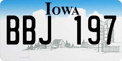 IA license plate BBJ197