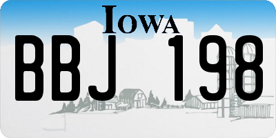 IA license plate BBJ198