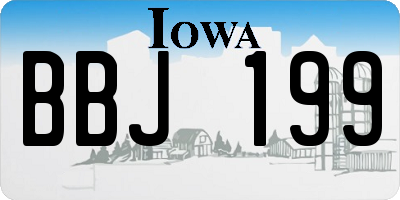 IA license plate BBJ199