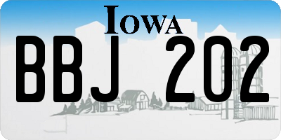 IA license plate BBJ202
