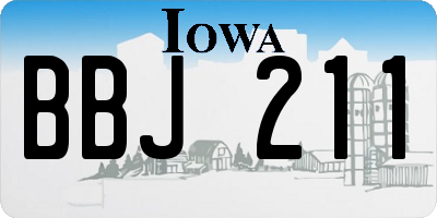 IA license plate BBJ211