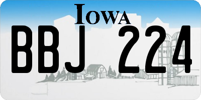 IA license plate BBJ224