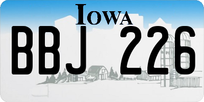 IA license plate BBJ226