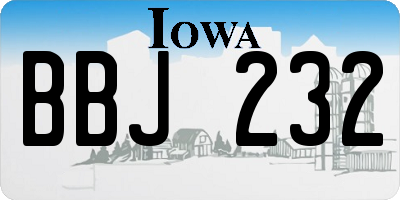IA license plate BBJ232