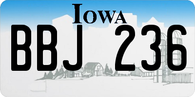 IA license plate BBJ236