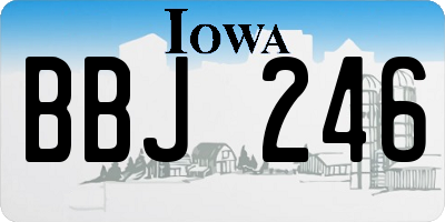 IA license plate BBJ246