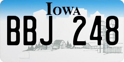 IA license plate BBJ248